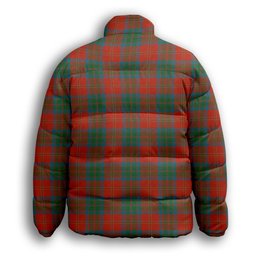 ScotsTee Shop Scottish McPherson of Cluny Ancient Crest Tartan Collar Down Jacket Winter White Duck Down Plaid