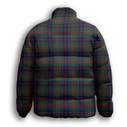 ScotsTee Shop Scottish Stewart of Appin Hunting Modern Clan Crest Tartan Collar Down Jacket Winter White Duck Down Plaid
