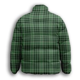 ScotsTee Shop Scottish MacDonald Lord of the Isles Hunting SC Crest Tartan Collar Down Jacket Winter White Duck Down Plaid
