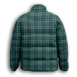ScotsTee Shop Scottish McNeil of Colonsay Ancient Crest Tartan Collar Down Jacket Winter White Duck Down Plaid