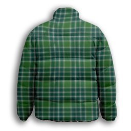 ScotsTee Shop Scottish MacDonald Lord of the Isles Hunting Ancient Crest Tartan Collar Down Jacket Winter White Duck Down Plaid