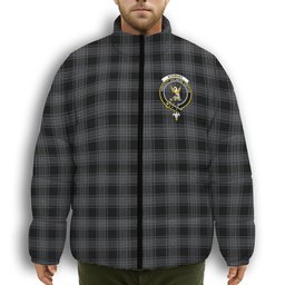 ScotsTee Shop Scottish Stewart Mourning Originaux Ancient Clan Crest Tartan Collar Down Jacket Winter White Duck Down Plaid