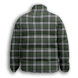 ScotsTee Shop Scottish McLaren Dress Crest Tartan Collar Down Jacket Winter White Duck Down Plaid