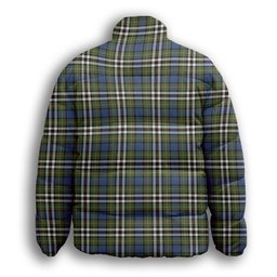 ScotsTee Shop Scottish McDonell of Glengarry Dress Ancient Crest Tartan Collar Down Jacket Winter White Duck Down Plaid
