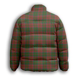 ScotsTee Shop Scottish McDonald of Glencoe Ancient Crest Tartan Collar Down Jacket Winter White Duck Down Plaid