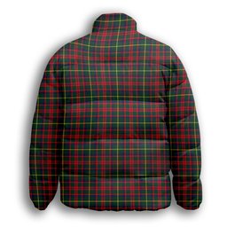 ScotsTee Shop Scottish MacKintosh Hunting Modern Crest Tartan Collar Down Jacket Winter White Duck Down Plaid
