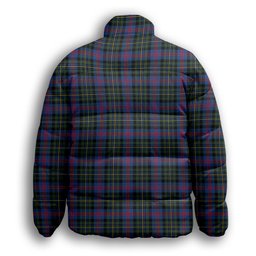 ScotsTee Shop Scottish MacCallum of Berwick Modern Crest Tartan Collar Down Jacket Winter White Duck Down Plaid