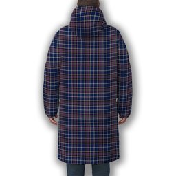 ScotsTee Shop Scottish Alexander of Menstry Modern Crest Tartan Long Down Jacket Winter White Duck Down Plaid