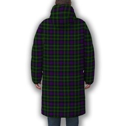 ScotsTee Shop Scottish Abercrombie Wilsons No 2-64 Crest Tartan Long Down Jacket Winter White Duck Down Plaid