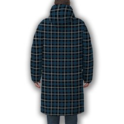 ScotsTee Shop Scottish Balfour Geiner, Alwyn Crest Tartan Long Down Jacket Winter White Duck Down Plaid