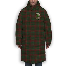 ScotsTee Shop Scottish Anderson Coulson Bonner 1 Crest Tartan Long Down Jacket Winter White Duck Down Plaid