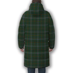 ScotsTee Shop Scottish Balfour Hunting Modern Crest Tartan Long Down Jacket Winter White Duck Down Plaid