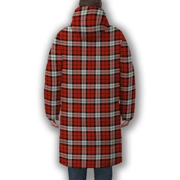 ScotsTee Shop Scottish Brodie Dress Ancient Crest Tartan Long Down Jacket Winter White Duck Down Plaid