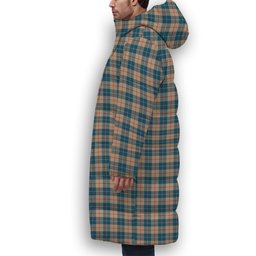 ScotsTee Shop Scottish Barclay Hunting #2 Modern Clan Crest Tartan Long Down Jacket Winter White Duck Down Plaid