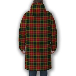 ScotsTee Shop Scottish Buchanan of Leny Crest Tartan Long Down Jacket Winter White Duck Down Plaid