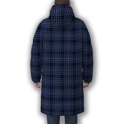 ScotsTee Shop Scottish Brodie Countryfare Modern Crest Tartan Long Down Jacket Winter White Duck Down Plaid