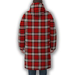 ScotsTee Shop Scottish Brodie Dress Modern Crest Tartan Long Down Jacket Winter White Duck Down Plaid