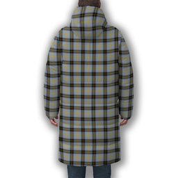 ScotsTee Shop Scottish Bell of the Borders SC Crest Tartan Long Down Jacket Winter White Duck Down Plaid