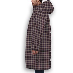 ScotsTee Shop Scottish Cameron of Erracht Dress Crest Tartan Long Down Jacket Winter White Duck Down Plaid