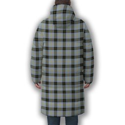 ScotsTee Shop Scottish Bell of the Borders Ancient Crest Tartan Long Down Jacket Winter White Duck Down Plaid
