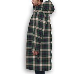 ScotsTee Shop Scottish Blair Dress Modern Crest Tartan Long Down Jacket Winter White Duck Down Plaid