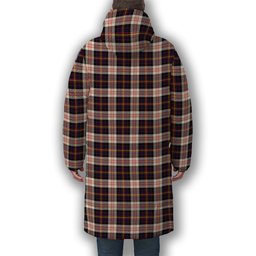 ScotsTee Shop Scottish Cameron of Erracht Dress Modern Crest Tartan Long Down Jacket Winter White Duck Down Plaid