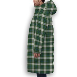 ScotsTee Shop Scottish Black Watch Dress Ancient Crest Tartan Long Down Jacket Winter White Duck Down Plaid