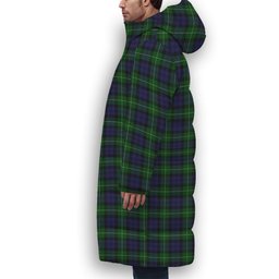 ScotsTee Shop Scottish Campbell of Argyll Smiths Crest Tartan Long Down Jacket Winter White Duck Down Plaid