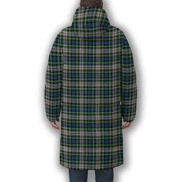 ScotsTee Shop Scottish Davidson of Tulloch Dress Ancient Crest Tartan Long Down Jacket Winter White Duck Down Plaid