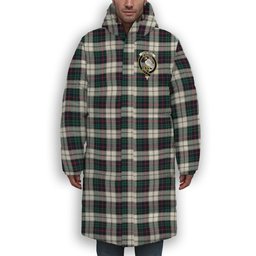 ScotsTee Shop Scottish Campbell of Cawdor Dress Modern Crest Tartan Long Down Jacket Winter White Duck Down Plaid