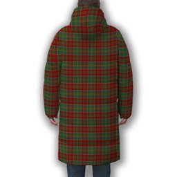 ScotsTee Shop Scottish Donald of Kingsburgh Crest Tartan Long Down Jacket Winter White Duck Down Plaid