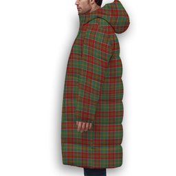 ScotsTee Shop Scottish Donald of Kingsburgh Crest Tartan Long Down Jacket Winter White Duck Down Plaid