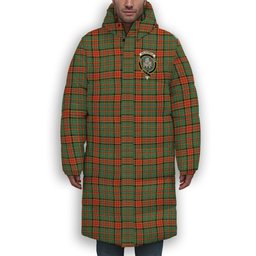 ScotsTee Shop Scottish Dalrymple of Castleton #2 Modern Crest Tartan Long Down Jacket Winter White Duck Down Plaid