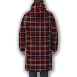 ScotsTee Shop Scottish Donald Dress Irish Crest Tartan Long Down Jacket Winter White Duck Down Plaid