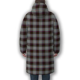 ScotsTee Shop Scottish Donald Dress Ancient Crest Tartan Long Down Jacket Winter White Duck Down Plaid
