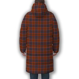 ScotsTee Shop Scottish Cameron of Lochiel Ancient Crest Tartan Long Down Jacket Winter White Duck Down Plaid