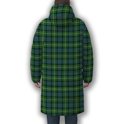 ScotsTee Shop Scottish Davidson of Tulloch Ancient Crest Tartan Long Down Jacket Winter White Duck Down Plaid