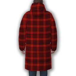 ScotsTee Shop Scottish Donald of Ardnamurchan Modern Crest Tartan Long Down Jacket Winter White Duck Down Plaid
