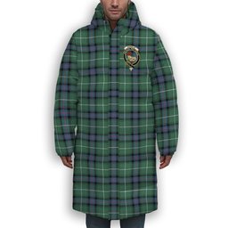 ScotsTee Shop Scottish Donald of the Isles Hunting Ancient Crest Tartan Long Down Jacket Winter White Duck Down Plaid