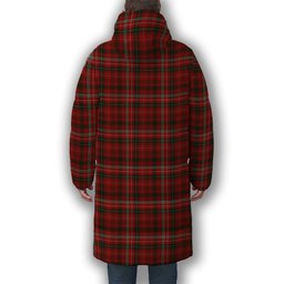 ScotsTee Shop Scottish Donald of Staffa_s Sett Crest Tartan Long Down Jacket Winter White Duck Down Plaid