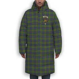 ScotsTee Shop Scottish Cameron of Lochiel Hunting Crest Tartan Long Down Jacket Winter White Duck Down Plaid