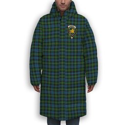 ScotsTee Shop Scottish Campbell of Argyll Ancient Crest Tartan Long Down Jacket Winter White Duck Down Plaid