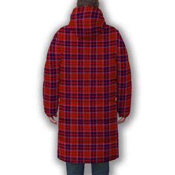 ScotsTee Shop Scottish Cameron of Lochiel Modern Crest Tartan Long Down Jacket Winter White Duck Down Plaid