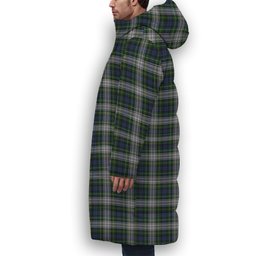 ScotsTee Shop Scottish Campbell of Lochnell Dress Crest Tartan Long Down Jacket Winter White Duck Down Plaid