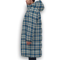 ScotsTee Shop Scottish Craig Paisley Ancient Crest Tartan Long Down Jacket Winter White Duck Down Plaid