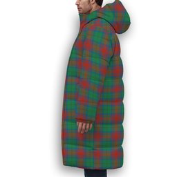 ScotsTee Shop Scottish Cranstoun Dress Ancient Crest Tartan Long Down Jacket Winter White Duck Down Plaid