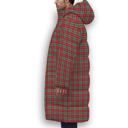 ScotsTee Shop Scottish Christie (London) Crest Tartan Long Down Jacket Winter White Duck Down Plaid