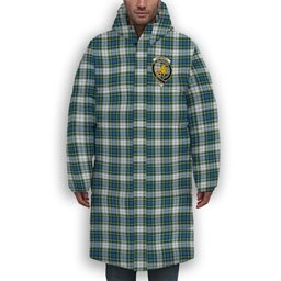 ScotsTee Shop Scottish Campbell Dress Ancient 02 Crest Tartan Long Down Jacket Winter White Duck Down Plaid