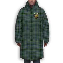 ScotsTee Shop Scottish Campbell of Argyll 1815 Ancient 2 Crest Tartan Long Down Jacket Winter White Duck Down Plaid