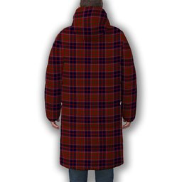 ScotsTee Shop Scottish Cameron of Locheil Original Crest Tartan Long Down Jacket Winter White Duck Down Plaid